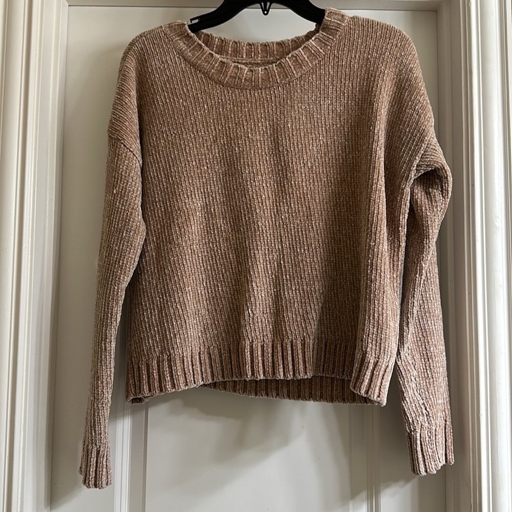Women’s Aerie Pink Chenille Sweater, size Small - Picture 5 of 7